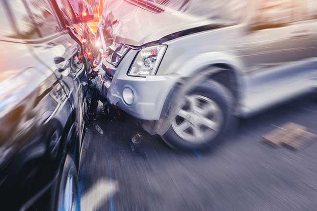 Unfall zweier Autos, Verkehrsrecht