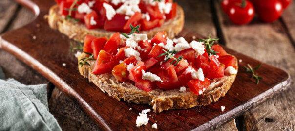 Tomate auf Brot - Gruß aus der Küche