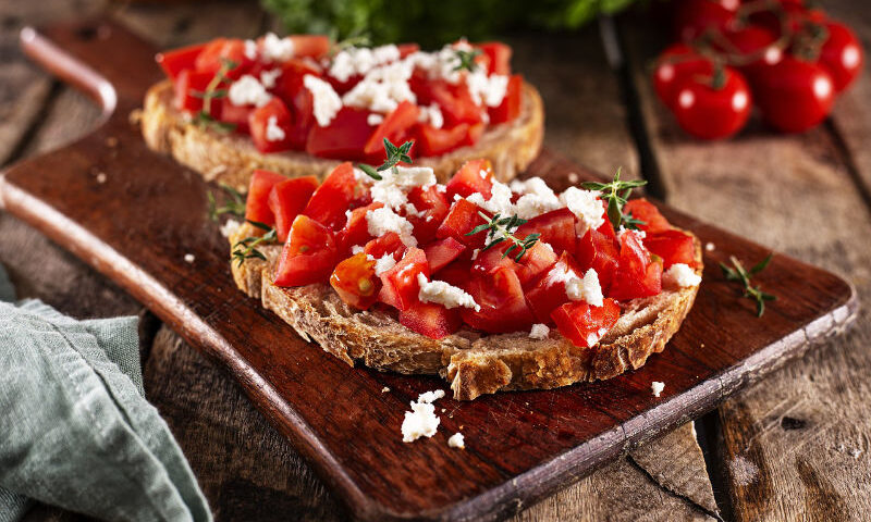 Tomate auf Brot - Gruß aus der Küche