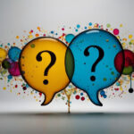 Abbildung von farbigen Frageblasen