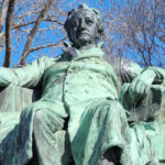 Fotografie einer Statue von Goethe